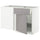METOD / MAXIMERA corner base cab w drawer and shelf, white/Bodbyn grey, 127.5x80.0x67.5 cm