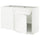 METOD / MAXIMERA corner base cab w drawer and shelf, white Enköping/white wood effect, 128x68 cm