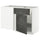 METOD / MAXIMERA corner base cab w drawer and shelf, white/Kalhyttan dark grey concrete effect, 127.5x80.0x67.5 cm