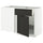 METOD / MAXIMERA - Base unit angol/drawer/top unit, white/Upplöv anthracite matt, 128x68 cm - Width: 127.5 cmDepth: 67.5 cmHeight: 88.0 cmFrame height: 80.0 cm