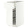 METOD / MAXIMERA base cab w wire basket/drawer/door, white/Aspudden matt white, 40x60 cm