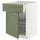 METOD / MAXIMERA base cab w wire basket/drawer/door, white/Axstad grey-green, 60x60 cm