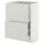 METOD / MAXIMERA base cabinet with 2 drawers, white/Aspudden light grey, 60x37 cm