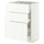 METOD / MAXIMERA base cabinet with 3 drawers, white/Aspudden matt white, 60x37 cm