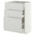 METOD / MAXIMERA base cabinet with 3 drawers, white/Aspudden light grey, 60x37 cm
