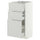 METOD / MAXIMERA base cabinet with 3 drawers, white/Aspudden light grey, 40x37 cm