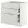 METOD / MAXIMERA base cabinet with 3 drawers, white/Aspudden light grey, 80x60 cm