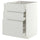 METOD / MAXIMERA base cabinet with 3 drawers, white/Aspudden light grey, 60x60 cm
