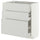 METOD / MAXIMERA base cabinet with 3 drawers, white/Aspudden light grey, 80x37 cm