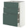 METOD / MAXIMERA base cabinet with 3 drawers, white/Aspudden dark grey-green, 60x37 cm