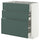 METOD / MAXIMERA base cabinet with 3 drawers, white/Aspudden dark grey-green, 80x37 cm