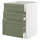 METOD / MAXIMERA base cabinet with 3 drawers, white/Axstad grey-green, 60x60 cm