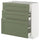 METOD / MAXIMERA base cabinet with 3 drawers, white/Axstad grey-green, 80x37 cm