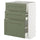 METOD / MAXIMERA base cabinet with 3 drawers, white/Axstad grey-green, 60x37 cm