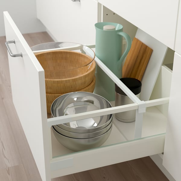 METOD / MAXIMERA base cabinet with 3 drawers, white/Veddinge white, 60x60 cm