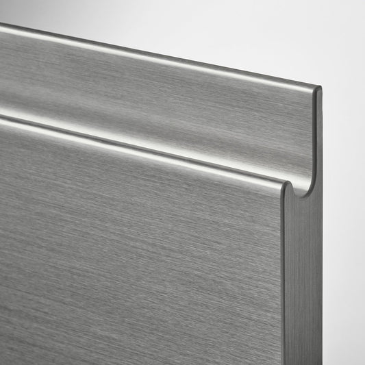 METOD / MAXIMERA base cabinet with 3 drawers, white/Voxtorp stainless steel effect, 60x60 cm