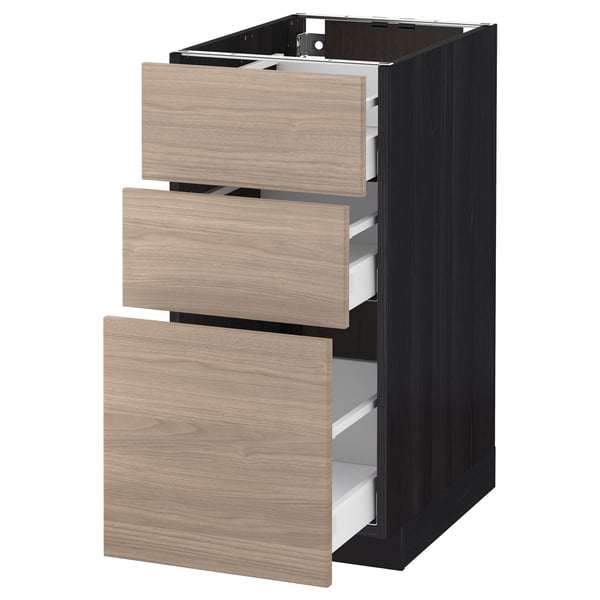 METOD / MAXIMERA - Base cabinet with 3 drawers , 40x60 cm
