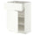 METOD / MAXIMERA base cabinet with drawer/door, white/Aspudden matt white, 60x37 cm