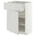 METOD / MAXIMERA base cabinet with drawer/door, white/Aspudden light grey, 60x37 cm