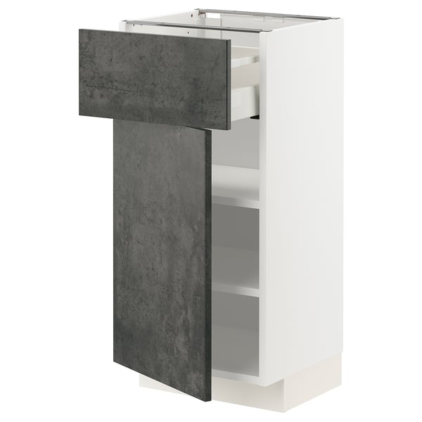 METOD / MAXIMERA - Base cabinet with drawer/wing , 40x37 cm