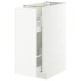 METOD / MAXIMERA base cabinet/pull-out int fittings, white/Aspudden matt white, 30x60 cm
