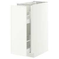 METOD / MAXIMERA base cabinet/pull-out int fittings, white/Aspudden matt white, 30x60 cm