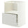 METOD / MAXIMERA base cabinet f built-in appliances, white/Aspudden light grey, 60x60 cm