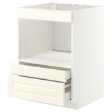 METOD / MAXIMERA base cabinet f built-in appliances, white/Bodbyn off-white, 60x60 cm