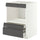 METOD / MAXIMERA base cabinet f built-in appliances, white/Voxtorp dark grey, 60x60 cm