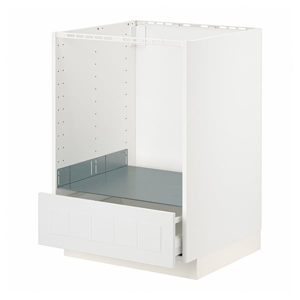 METOD / MAXIMERA base cabinet for oven with drawer, white/Stensund white, 60x60 cm