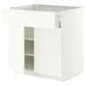 METOD / MAXIMERA base cabinet with drawer/2 doors, white/Aspudden matt white, 80x60 cm