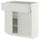 METOD / MAXIMERA base cabinet with drawer/2 doors, white/Aspudden light grey, 80x37 cm