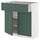 METOD / MAXIMERA base cabinet with drawer/2 doors, white/Aspudden dark grey-green, 80x37 cm