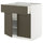 METOD / MAXIMERA base cabinet with drawer/2 doors, white/Havstorp brown-beige, 80x60 cm