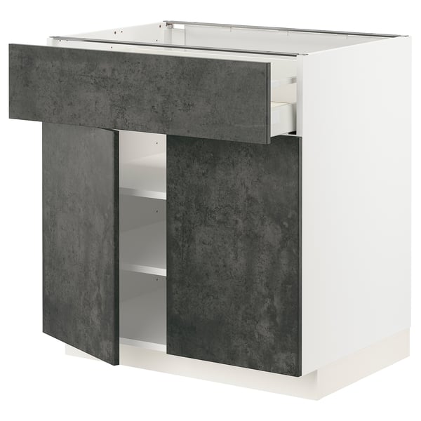 METOD / MAXIMERA - Cabinet with drawer/2 doors , 80x60 cm