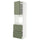 METOD / MAXIMERA hi cab f ov w dr/2 frnts/2 hi drwrs, white/Axstad grey-green, 60x60x220 cm