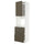 METOD / MAXIMERA hi cab f ov w dr/2 frnts/2 hi drwrs, white/Havstorp brown-beige, 60x60x220 cm