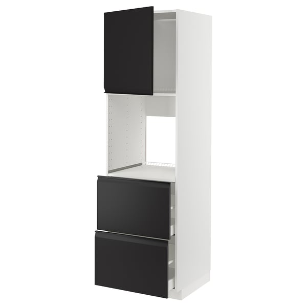METOD / MAXIMERA - Hi cab f ov w dr/2 frnts/2 hi drwrs, white/Upplöv matt anthracite ,