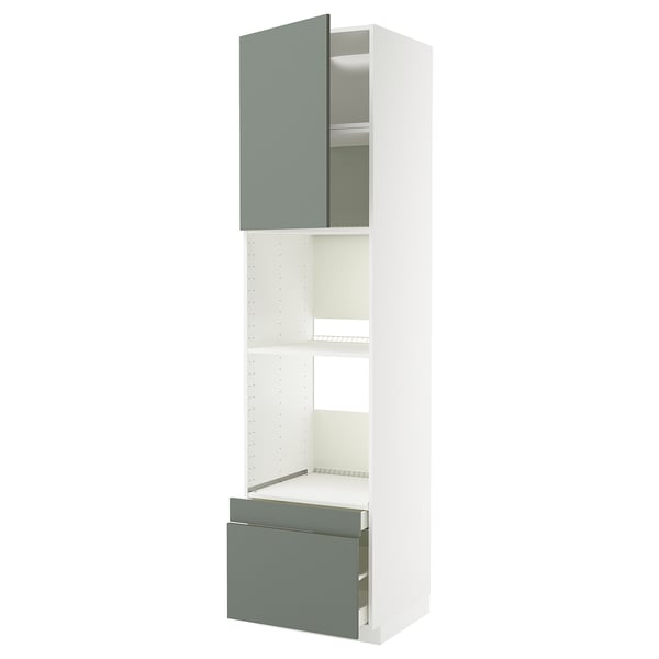 METOD / MAXIMERA hi cab f ov/combi ov w dr/2 drwrs, Width: 60.0 cmDepth: 61.6 cmHeight: 248.0 cmFrame depth: 60.0 cmFrame height: 240.0 cm
