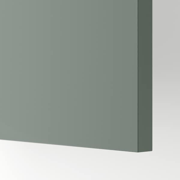 Ikea METOD / MAXIMERA - High cab for oven/micro w drawer, white/Nickebo matt grey-green, 60x60x140 cm