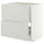 METOD / MAXIMERA base cab f sink+2 fronts/2 drawers, white/Aspudden light grey, 80x60 cm