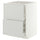 METOD / MAXIMERA base cab f sink+2 fronts/2 drawers, white/Aspudden light grey, 60x60 cm