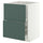 METOD / MAXIMERA base cab f sink+2 fronts/2 drawers, white/Aspudden dark grey-green, 60x60 cm