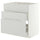 METOD / MAXIMERA base cab f sink+3 fronts/2 drawers, white/Aspudden light grey, 80.0x80.0x60.0 cm