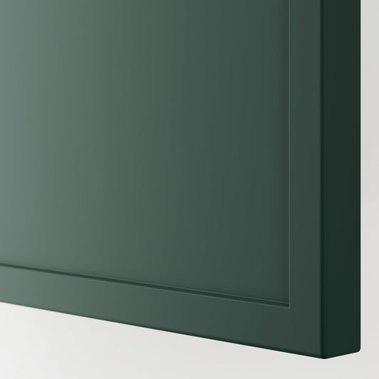 METOD / MAXIMERA base cab f sink+3 fronts/2 drawers, white/Aspudden dark grey-green, 80x60 cm