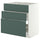 METOD / MAXIMERA base cab f sink+3 fronts/2 drawers, white/Aspudden dark grey-green, 80x60 cm