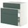 METOD / MAXIMERA base cab f sink+3 fronts/2 drawers, white/Aspudden dark grey-green, 80x60 cm