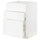 METOD / MAXIMERA base cab f sink+3 fronts/2 drawers, white Enköping/white wood effect, 60x60 cm
