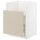 METOD / MAXIMERA bc f BREDSJÖN snk/1 frnt/2 drws, white/Havstorp beige, 60x60 cm