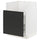 METOD / MAXIMERA bc f BREDSJÖN snk/1 frnt/2 drws, white/Upplöv matt anthracite, 60x60 cm